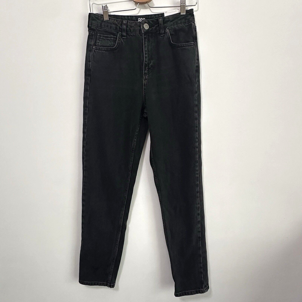BDG Urban Outfitters Mom High Waisted Tapered Jeans 27 x 32 Black Y2K Trendy NEW